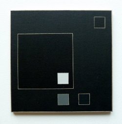 Guy de Lussigny: Eusoros, 2000, Acryl auf Leinwand / Holz, 22 x 22 cm