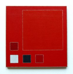 Guy de Lussigny: Nel&eacute;e, 1997, Acryl auf Leinwand / Holz, 22 x 22 cm