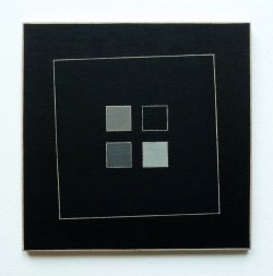 Guy de Lussigny: Orthos, 2000, Acryl auf Leinwand / Holz, 22 x 22 cm