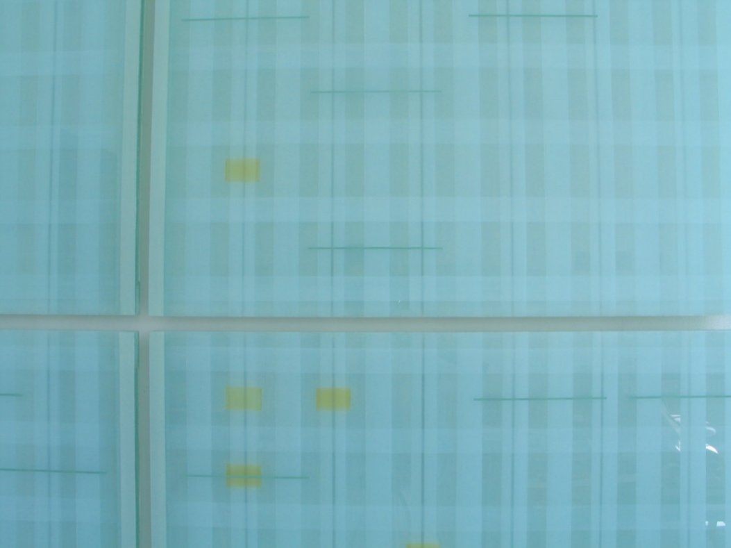 Gaby Terhuven: &Ouml;l auf Glas (Ausschnitt), 4-teilig, 2004, 105 x 127 x 3 cm